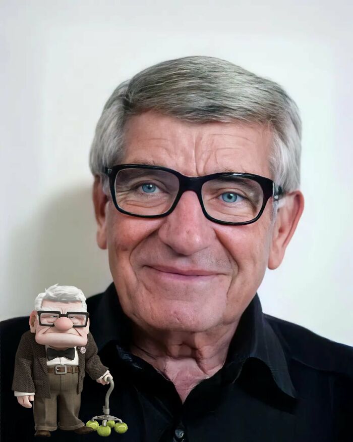 A person with glasses and a toy